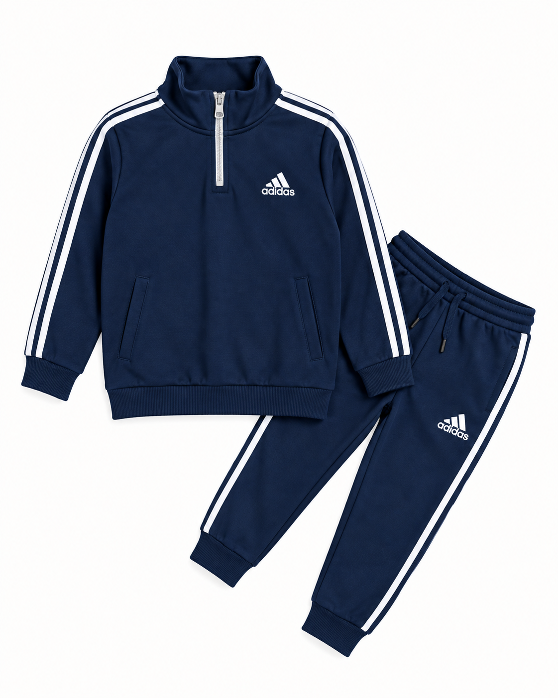 Adidas Navy Blue Mock Neck Set