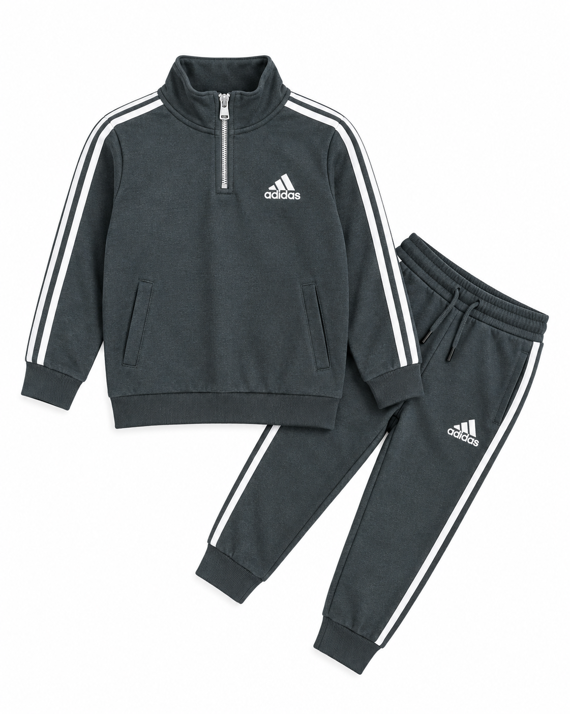 Adidas Smoke Grey Mock Neck Set