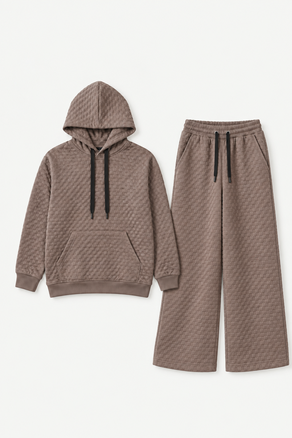 Brown Down Shoulder Hood Set