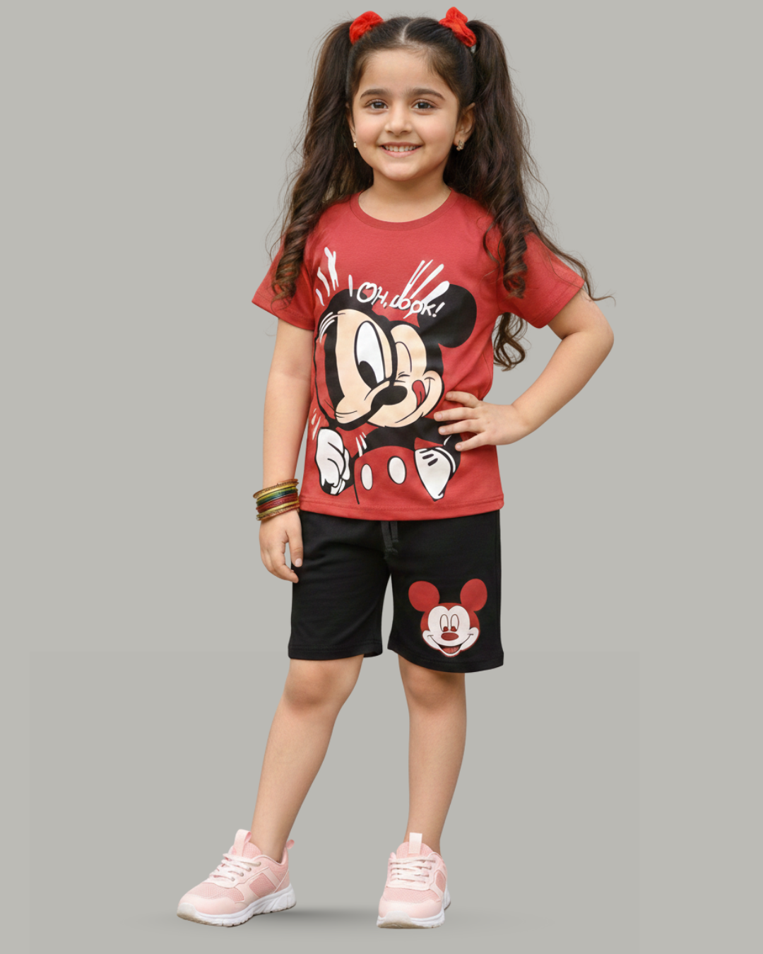 Kids Minnie Mouse Cartoon Oh Look Casual Summer Set