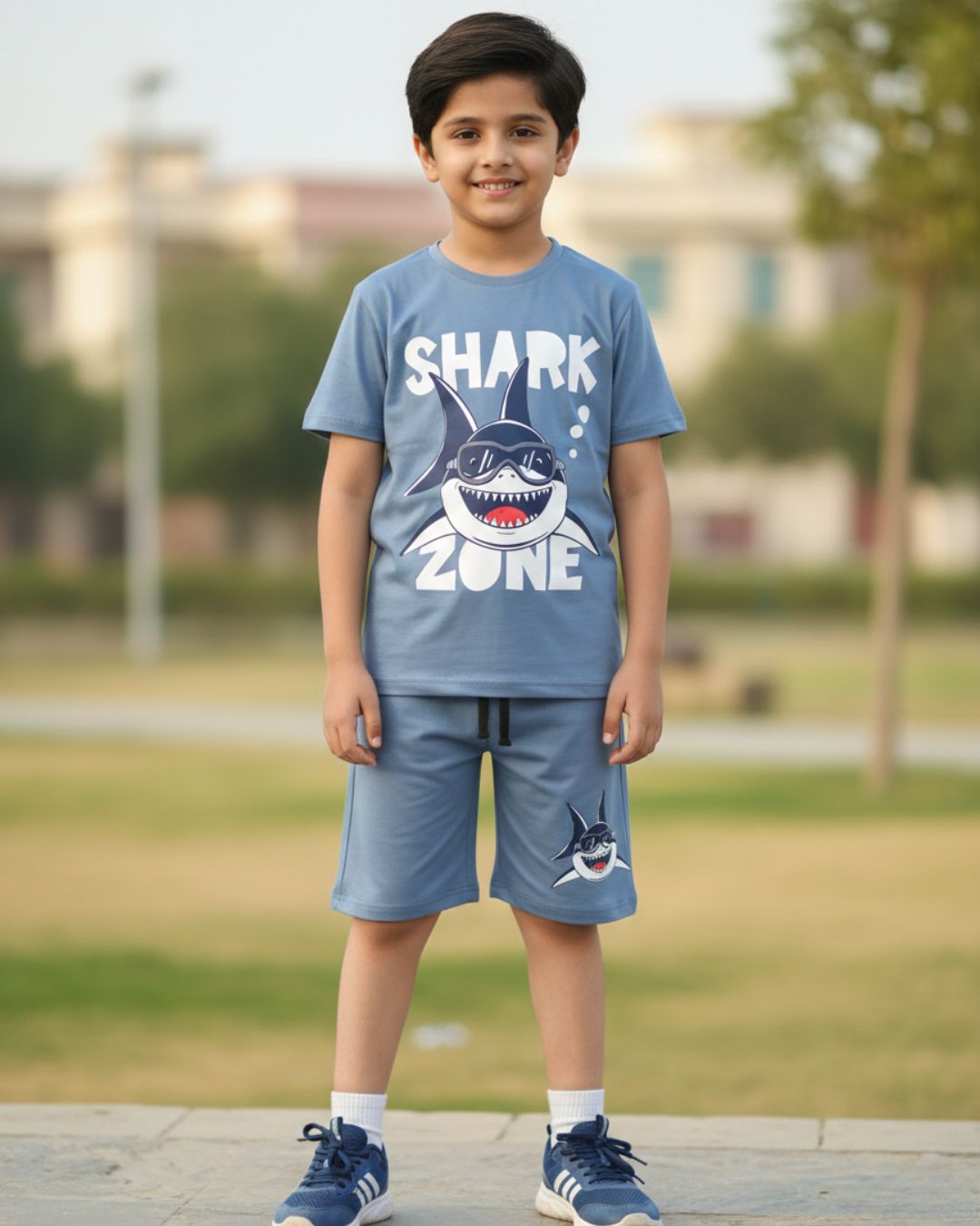 Kids Shark Zone Casual Summer Set