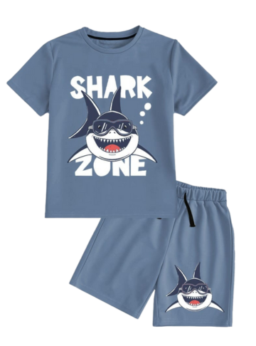 Kids Shark Zone Casual Summer Set