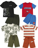 Pack of 4 Boys & Girls Shirts & Shorts Summer Set