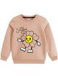 Girls Winter Sweatshirt Keep Smiling Flower