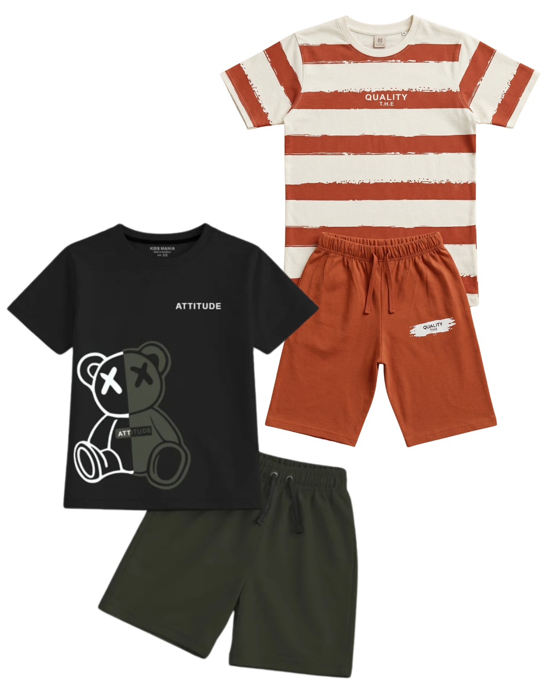 Pack of 2 Boys Shirts & Shorts Summer Set