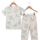 Girls Floral & Birds Print Casual Summer Set