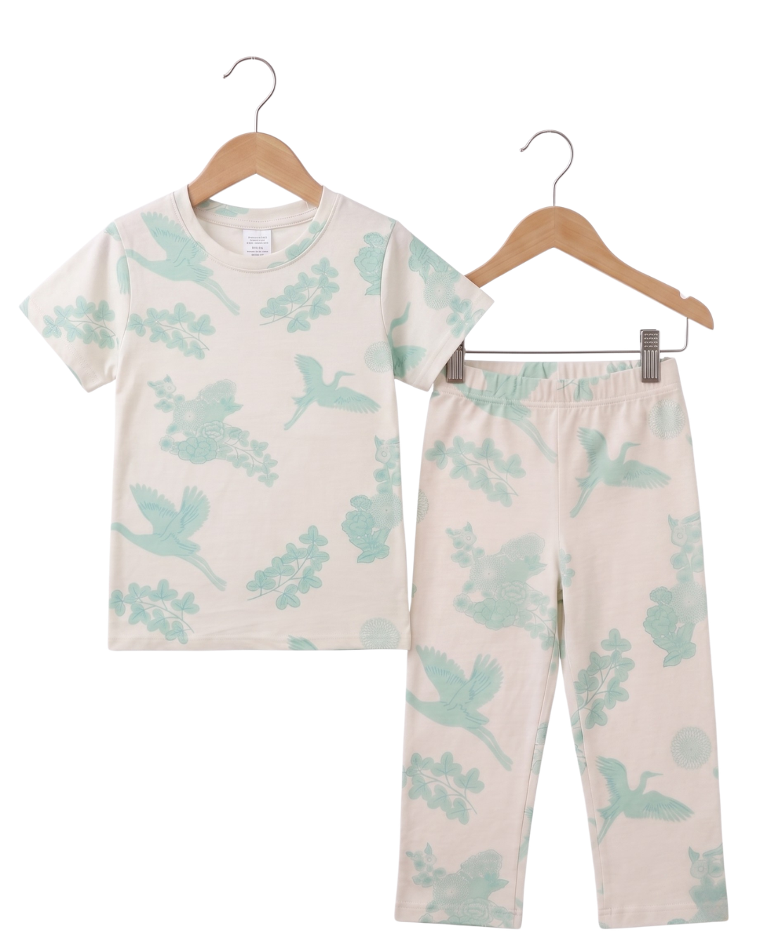 Girls Floral & Birds Print Casual Summer Set