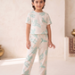 Girls Floral & Birds Print Casual Summer Set