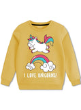 Girls Winter Sweatshirt I Love Unicorns