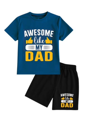 Kids Awesome Like my Dad Casual Summer Set