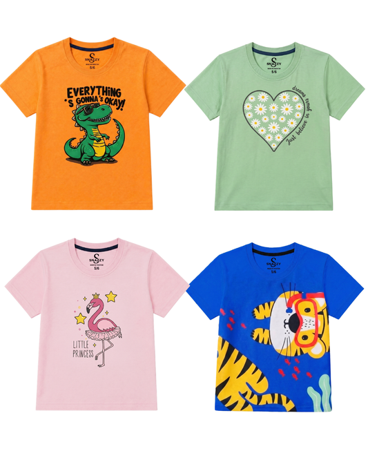 Pack of 4 Boys & Girls T-Shirt