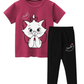 Kids Cute cat Casual Summer Set