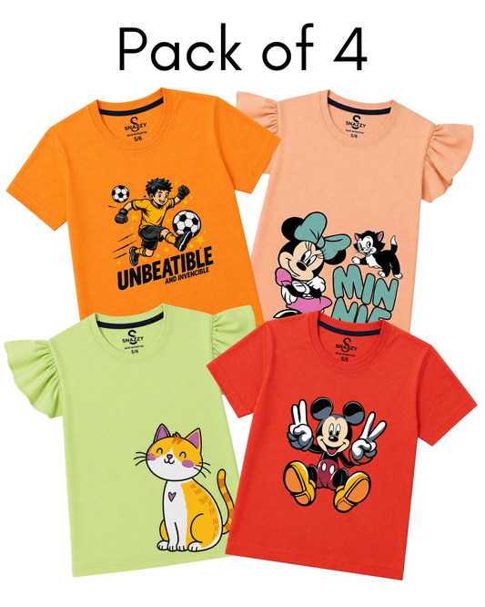 Pack of 4 Boys & Girls T-Shirt