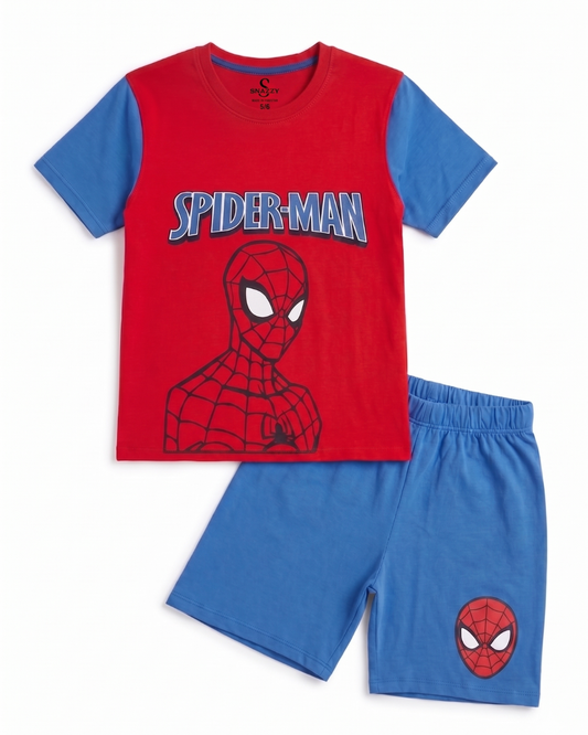Boys Spiderman Shirt with Shorts Summer Set
