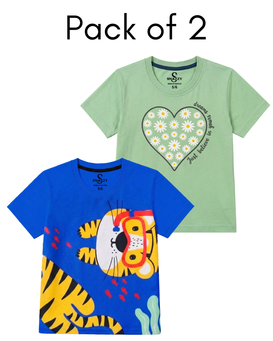 Pack of 2 Boys & Girls T-Shirt