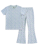 Girls Casual Summer Set with Bell Bottom Trouser