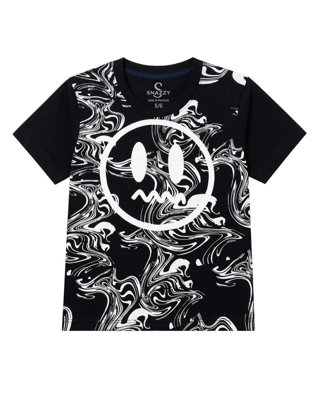 Boys Black Print T-Shirt