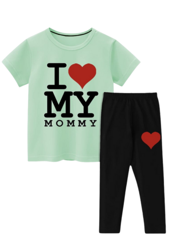 Kids I Love My Mommy Casual Summer Set