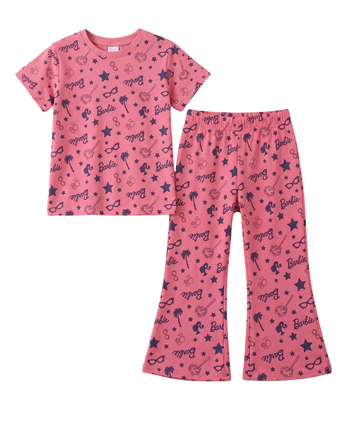 Girls Pink Casual Summer Set