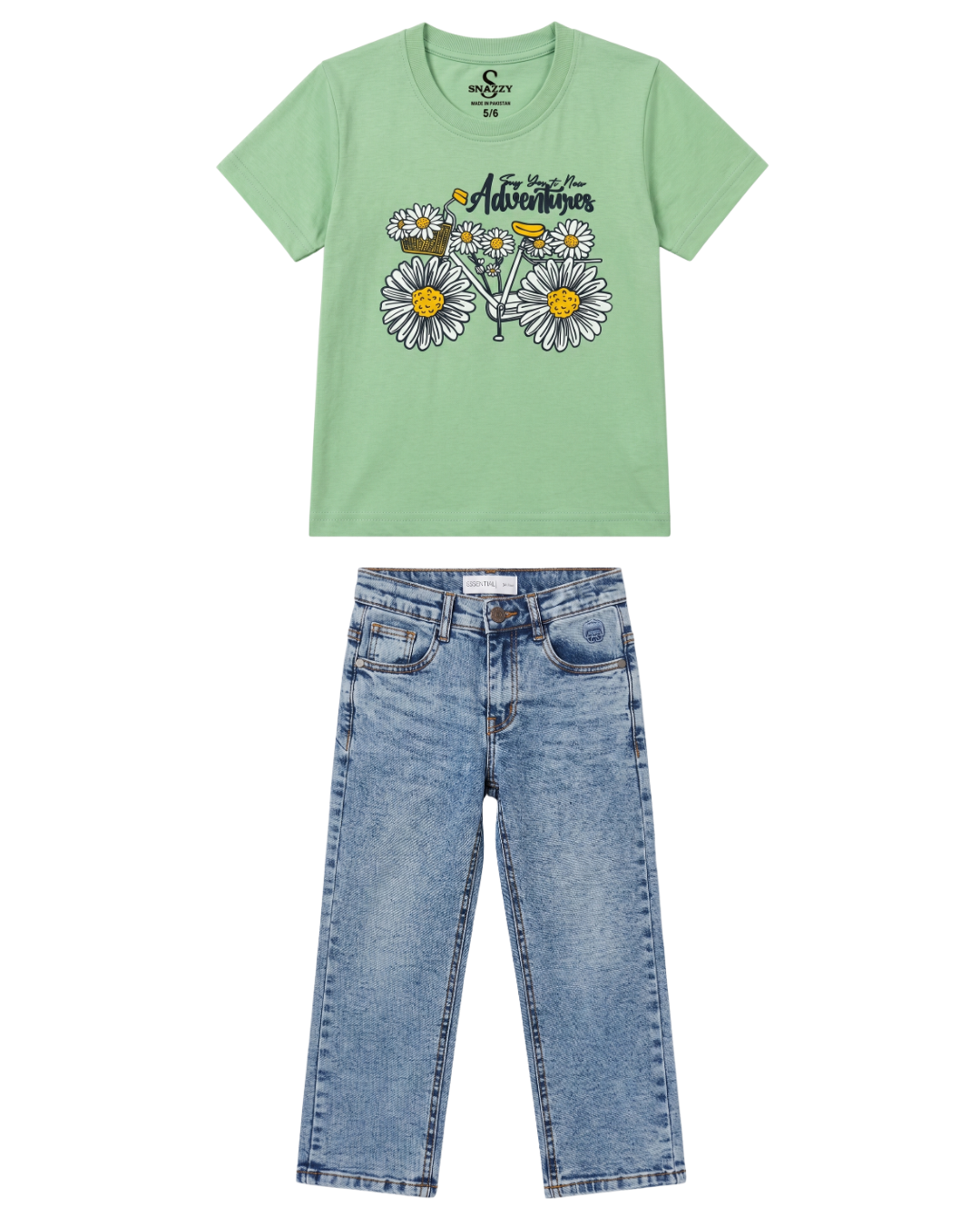 Sky Wash Classic Denim Pants