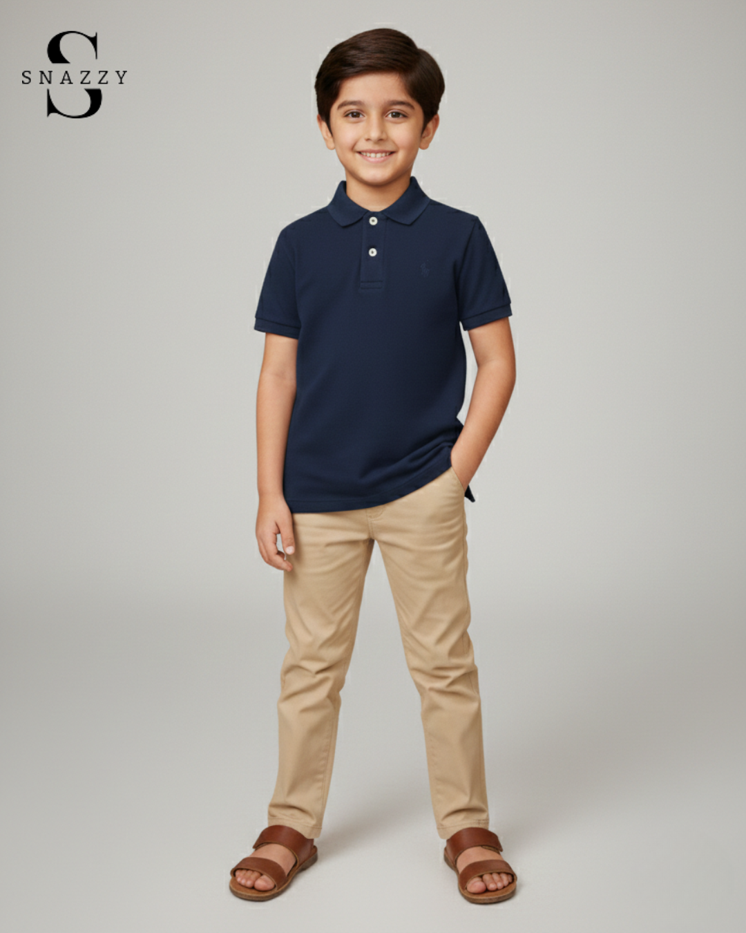Kids Polo Navy Blue Shirt