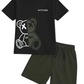 Boys Attitude Bear T Shirt Shorts Set