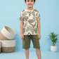 Boys Khaki Casual Shorts & Short Sleeve Set