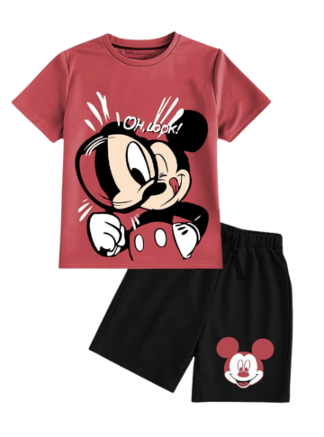 Kids Minnie Mouse Cartoon Oh Look Casual Summer Set