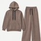 Brown Down Shoulder Hood Set