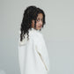 Girls White Downshoulder Hood