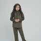 Girls Green Hood Set