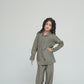Girls Olive Cotrie Set