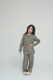 Girls Olive Cotrie Set
