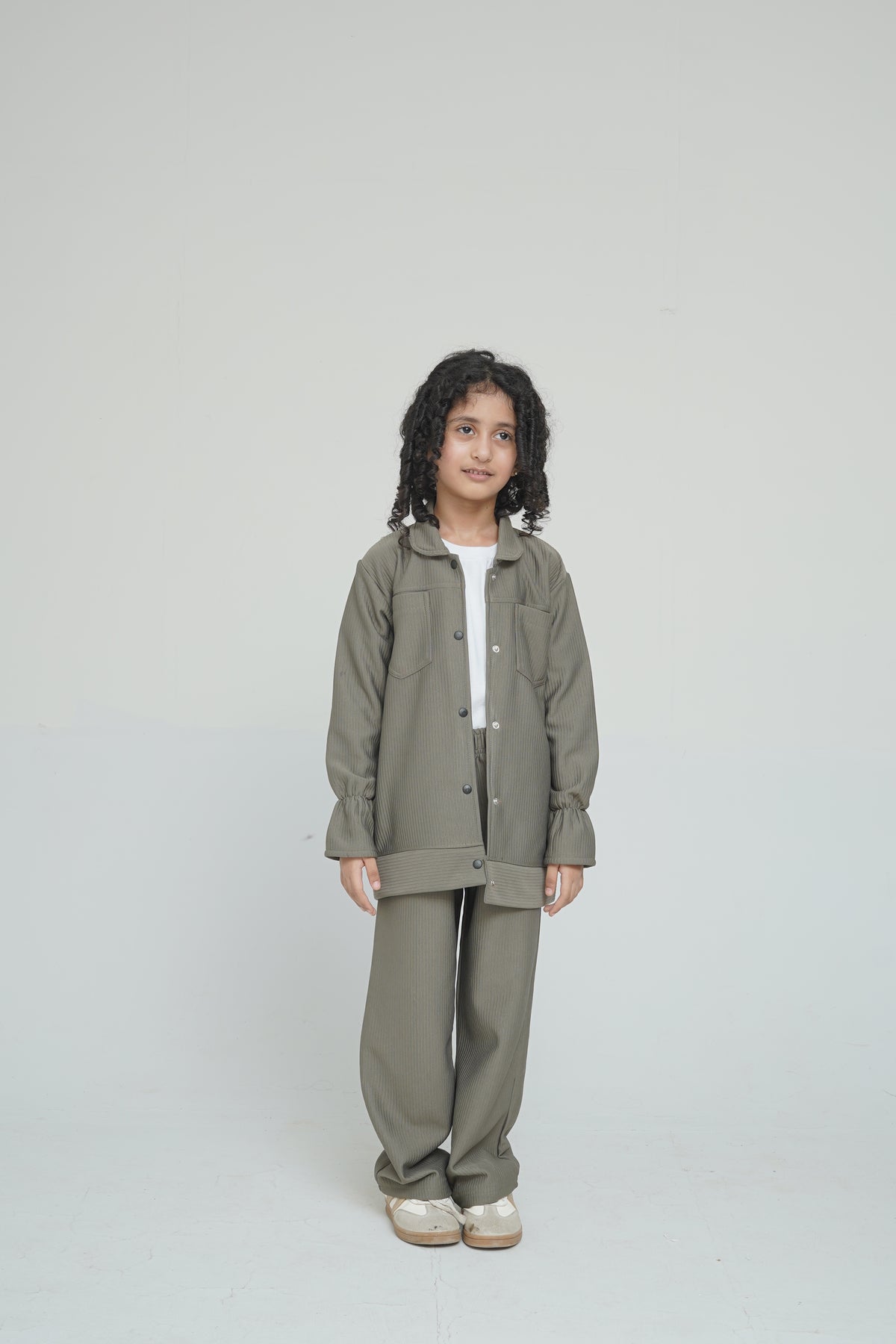 Girls Olive Cotrie Set