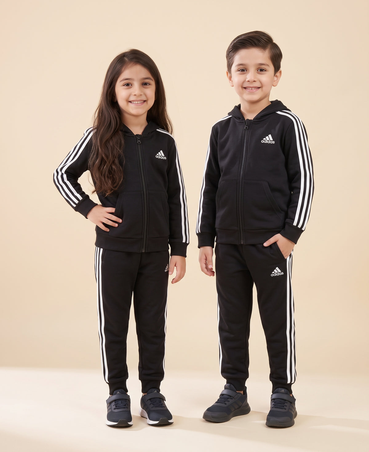 Adidas Black Hood Set