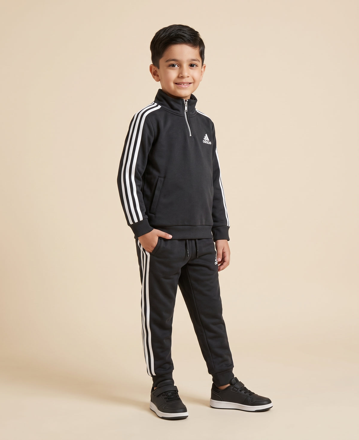 Adidas Smoke Grey Mock Neck Set