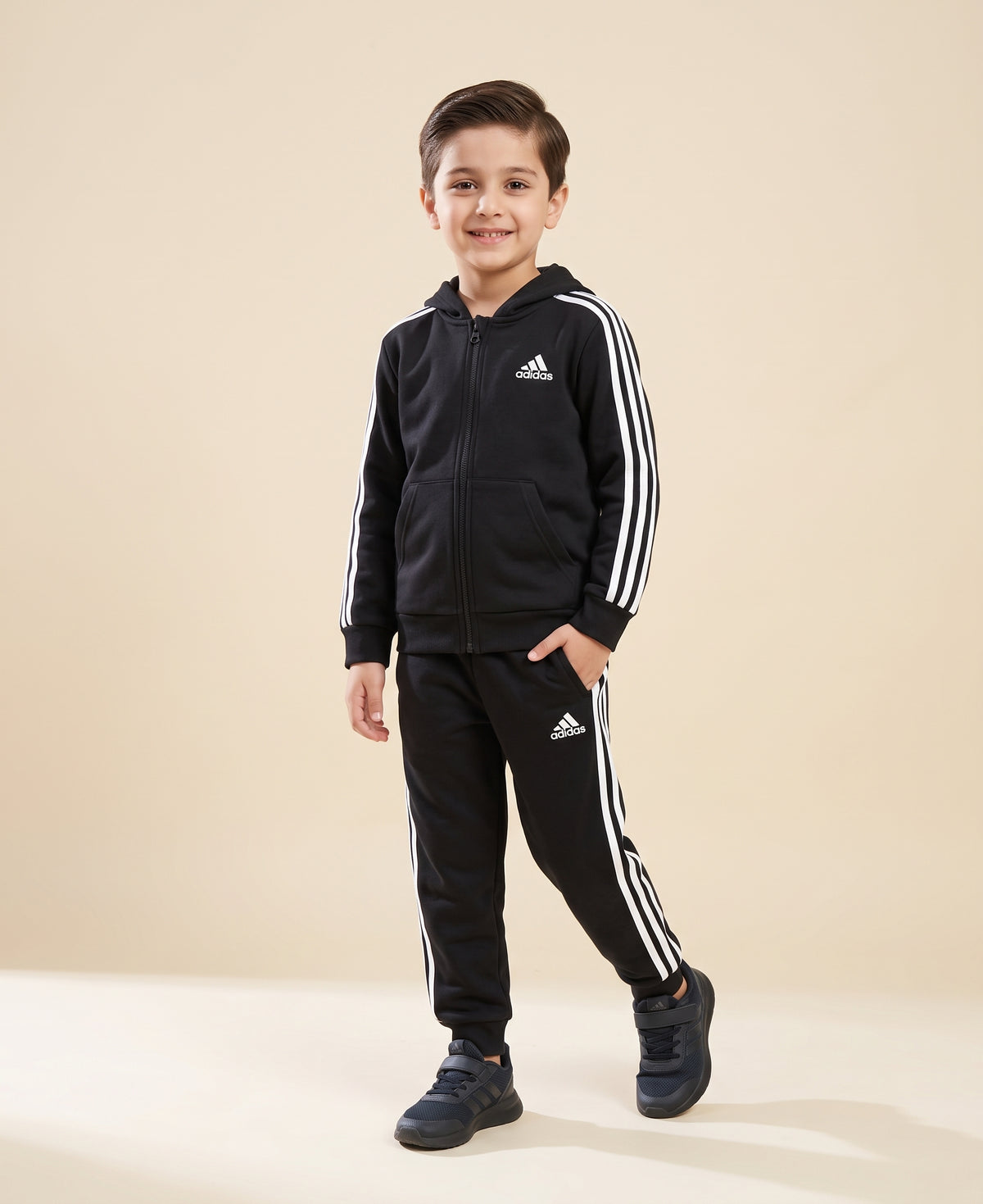 Adidas Black Hood Set