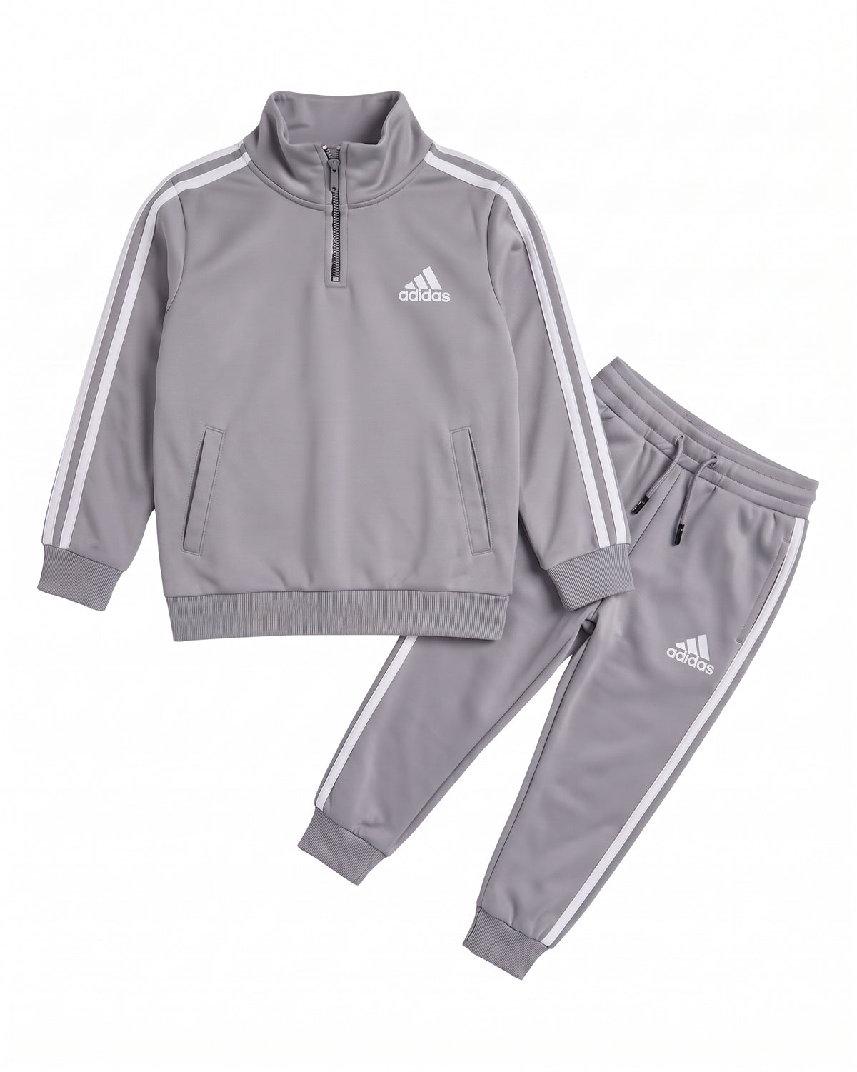 Adidas Steel Grey Mock Neck Set