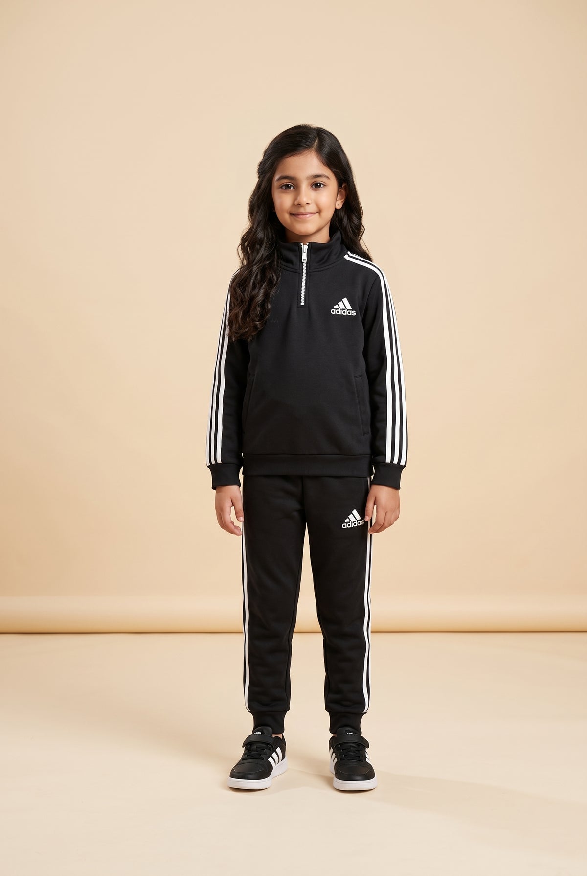 Adidas Black Mock Neck Set