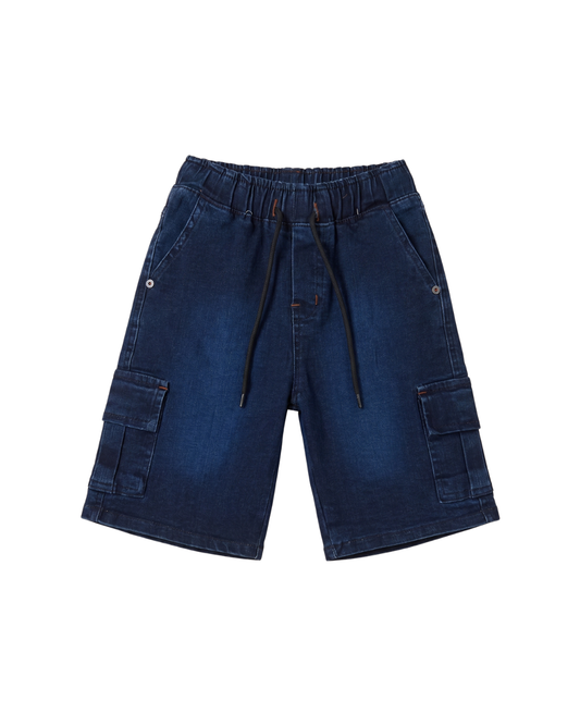 Mid Night Blue Cargo Shorts