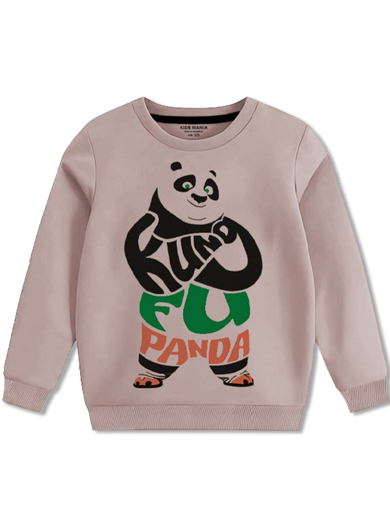 Kids Kung Fu Panda Print Cotton Sweatshirt