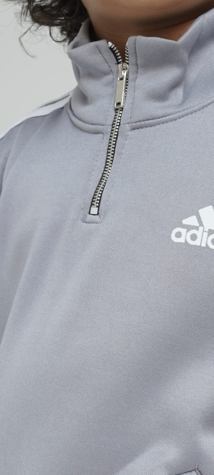 Adidas Steel Grey Mock Neck Set