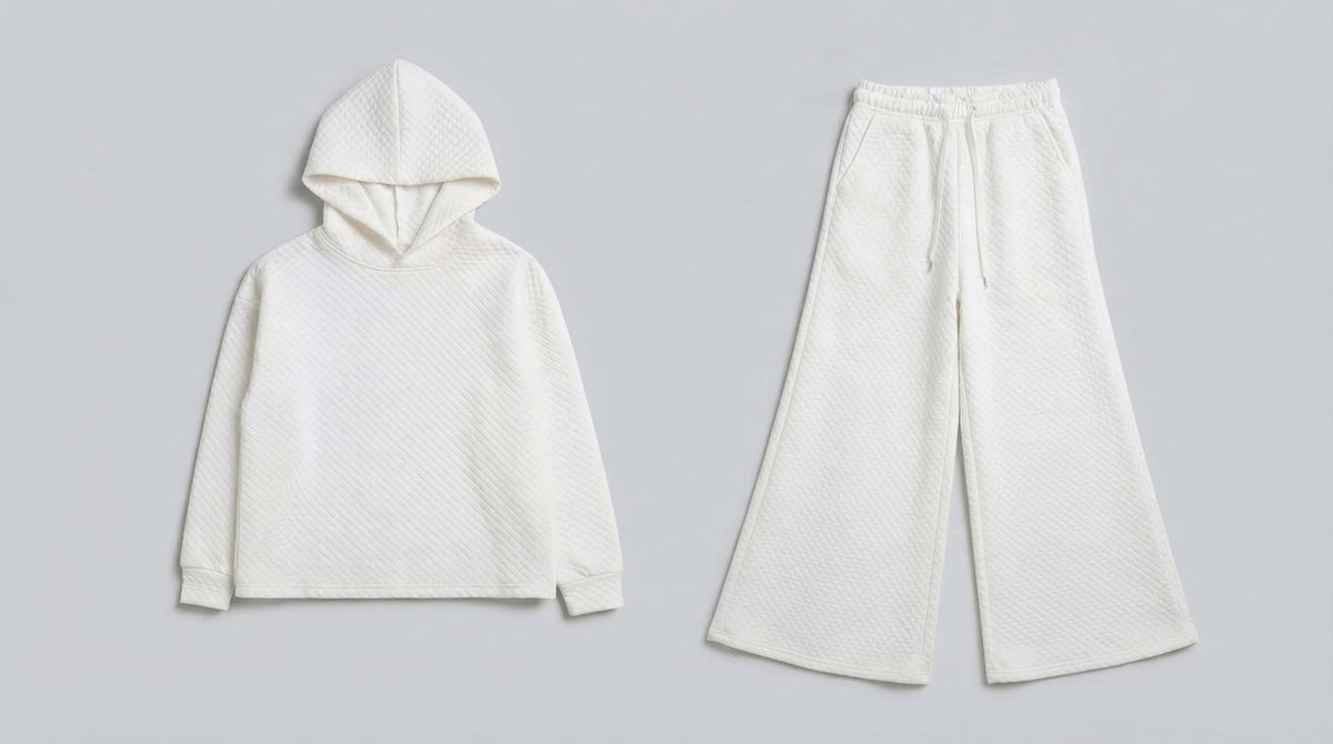 Girls White Downshoulder Hood