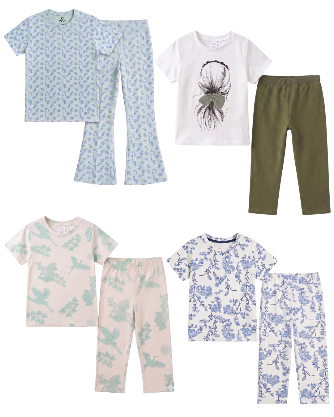 Pack of 4 Boys & Girls Shirts & Shorts Summer Set