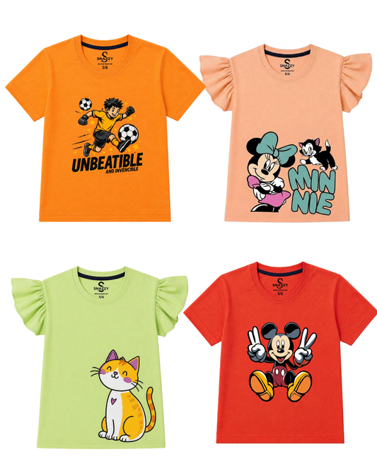 Pack of 4 Boys & Girls T-Shirt