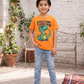 Everything Is Gonna OK Dinosaur Print Orange T-Shirt