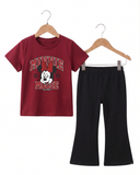 Girls Red Minni mouse Casual Summer Set