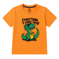 Everything Is Gonna OK Dinosaur Print Orange T-Shirt