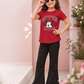 Girls Red Minni mouse Casual Summer Set