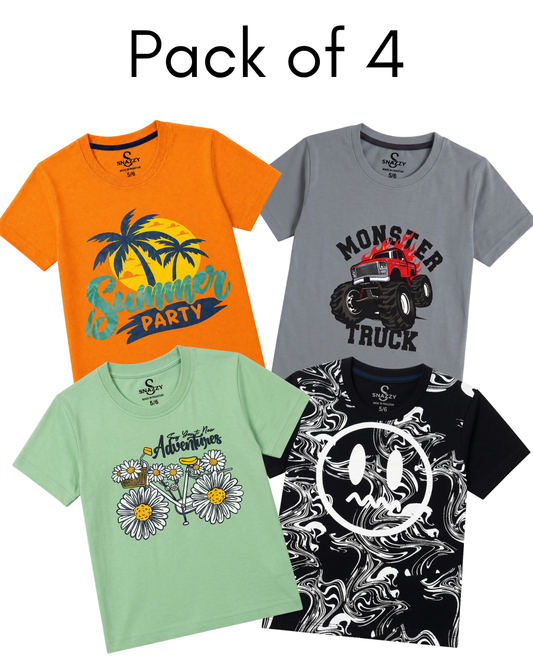 Pack of 4 Boys & Girls T-Shirt